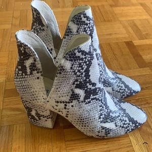 WORN ONCE SNAKE SKIN STYLE BOOTS